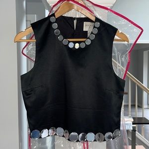 Hugo Buscati size 8 mirror crop top